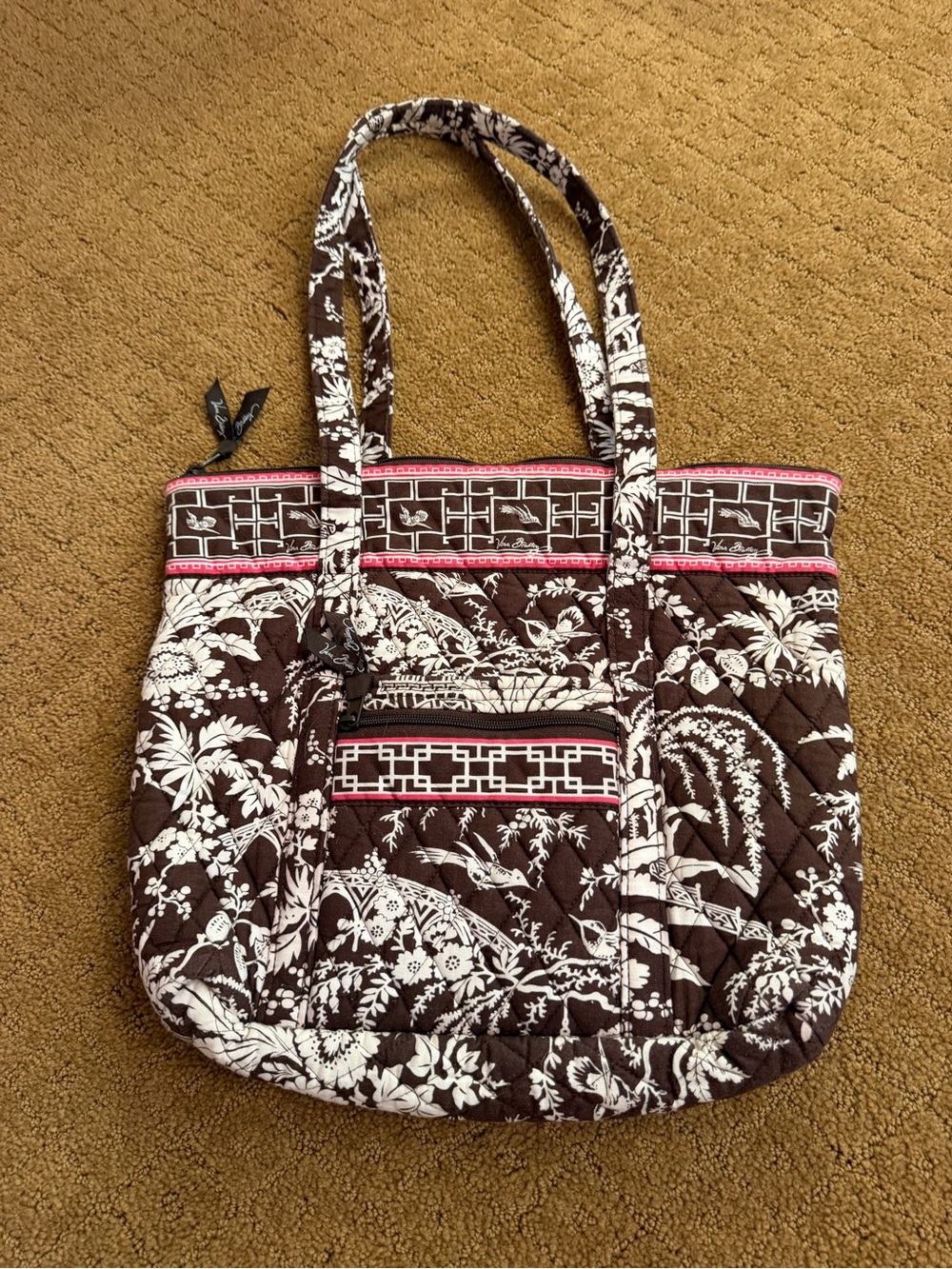 Vera Bradley Imperial Toile Shoulder Tote Bag Retired Pattern